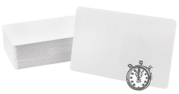 Blanko Plastikkarte -Rapid- weiß 0,76 mm