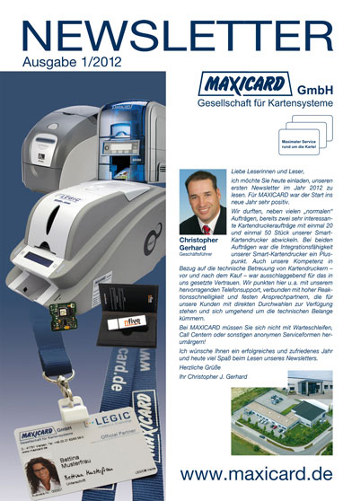 MAXICARD Newsletter 01/2012