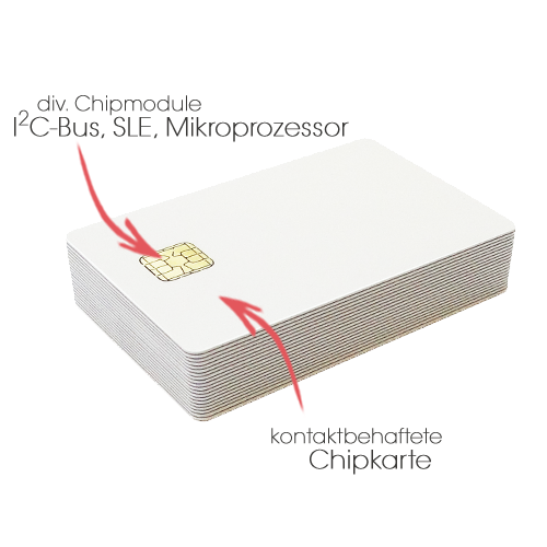Chipkarten mit I2C oder SLE Speicherchip